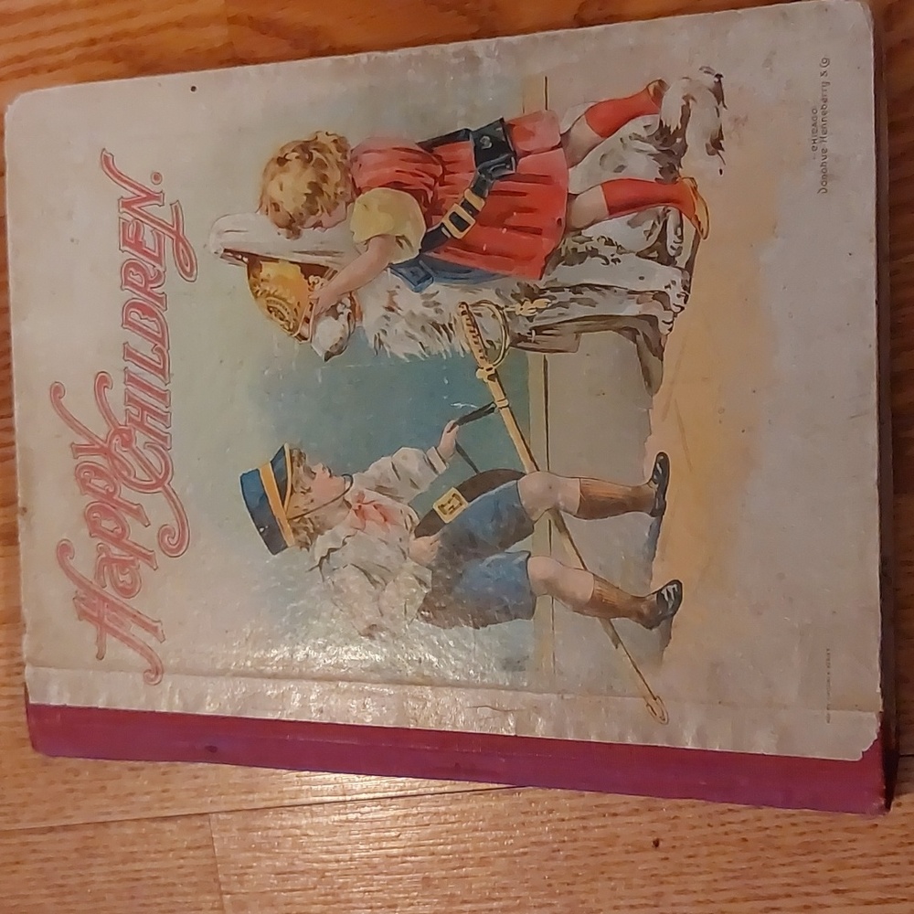 Antique Hardcover Book "Happy Children"